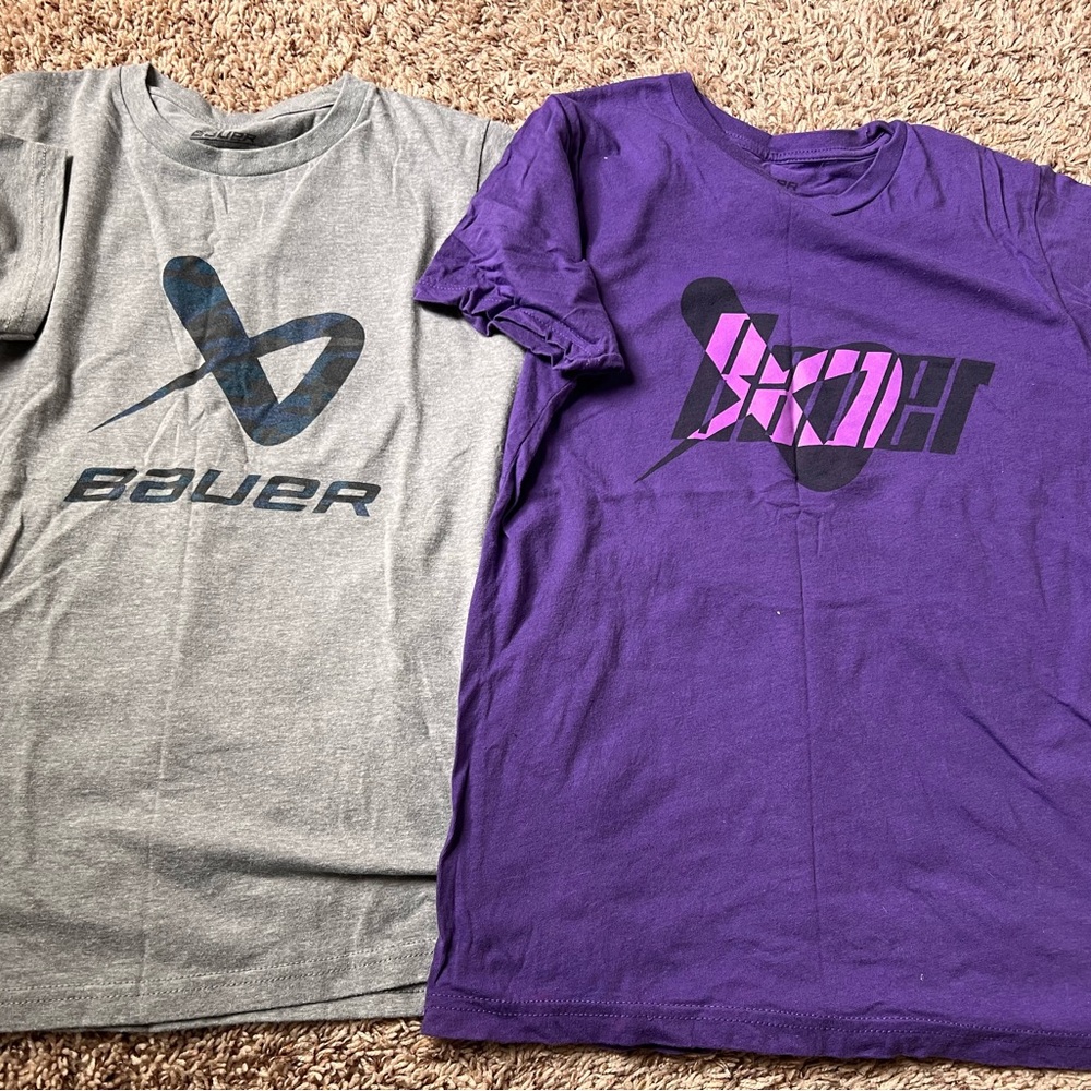 Bauer Kids' Gray and Purple T-Shirts